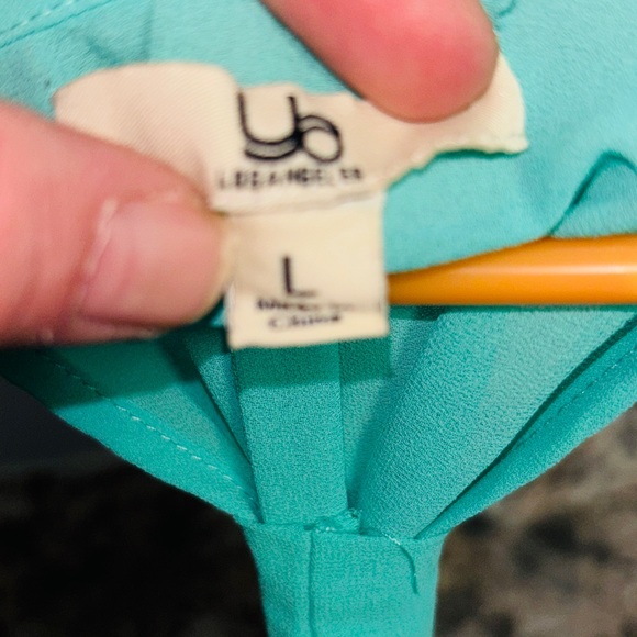 BUNDLE OF 2 tanks tops L.L. Bean Turquoise Embroidered Tank Top and yellow tank - Picture 2 of 6